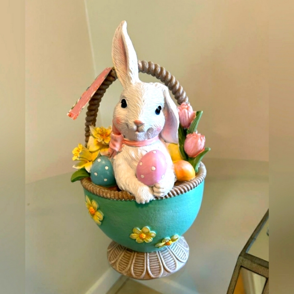 Easter bunny inside a basket!!
